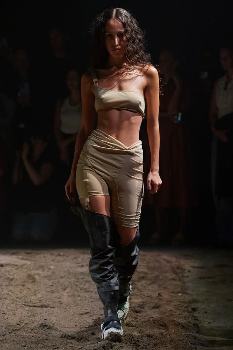 Elena Velez SS24 Explores the Messiness of Womanhood mud runway fashion week new york spring summer collection motherwood woman women female swamp models dirt