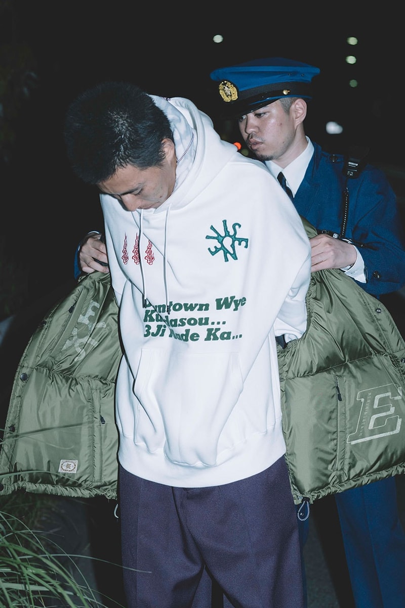 Evisen Skateboards Lookbook Shows Off FW23 Collection in Motion fall winter collection skate streetwear japan japanese tokyo jacket outerwear durable hoodie jacket pants skateboarding