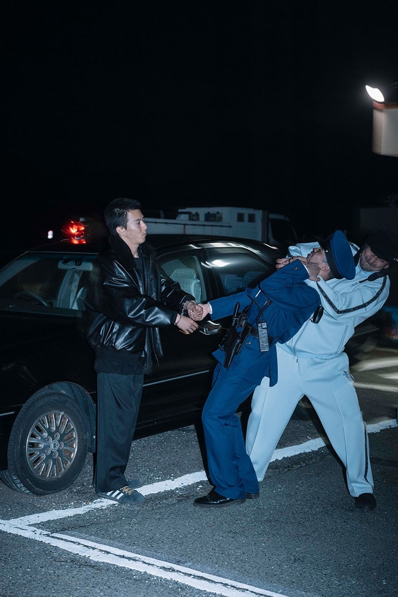 Evisen Skateboards Lookbook Shows Off FW23 Collection in Motion fall winter collection skate streetwear japan japanese tokyo jacket outerwear durable hoodie jacket pants skateboarding