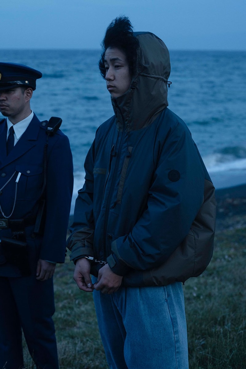 Evisen Skateboards Lookbook Shows Off FW23 Collection in Motion fall winter collection skate streetwear japan japanese tokyo jacket outerwear durable hoodie jacket pants skateboarding