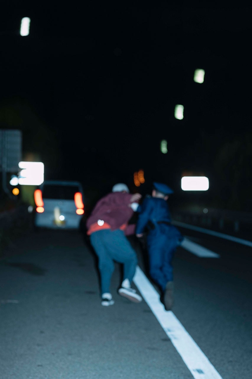 Evisen Skateboards Lookbook Shows Off FW23 Collection in Motion fall winter collection skate streetwear japan japanese tokyo jacket outerwear durable hoodie jacket pants skateboarding 