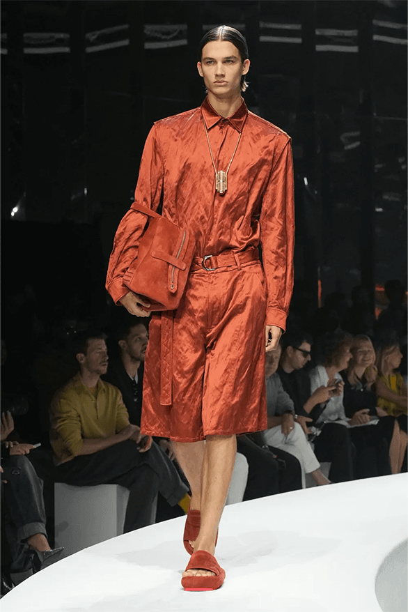 Ferrari Spring Summer 2024 Milan Fashion Week menswear womenswear Rocco Iannone runway
