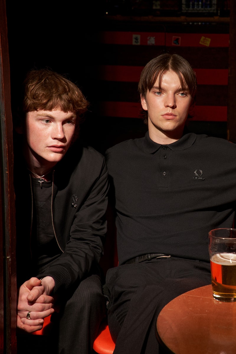fred perry raf simons final collaboration collection wrap up tiktok moments 90s counter culture polo shirt cardigans diy music 100 club london