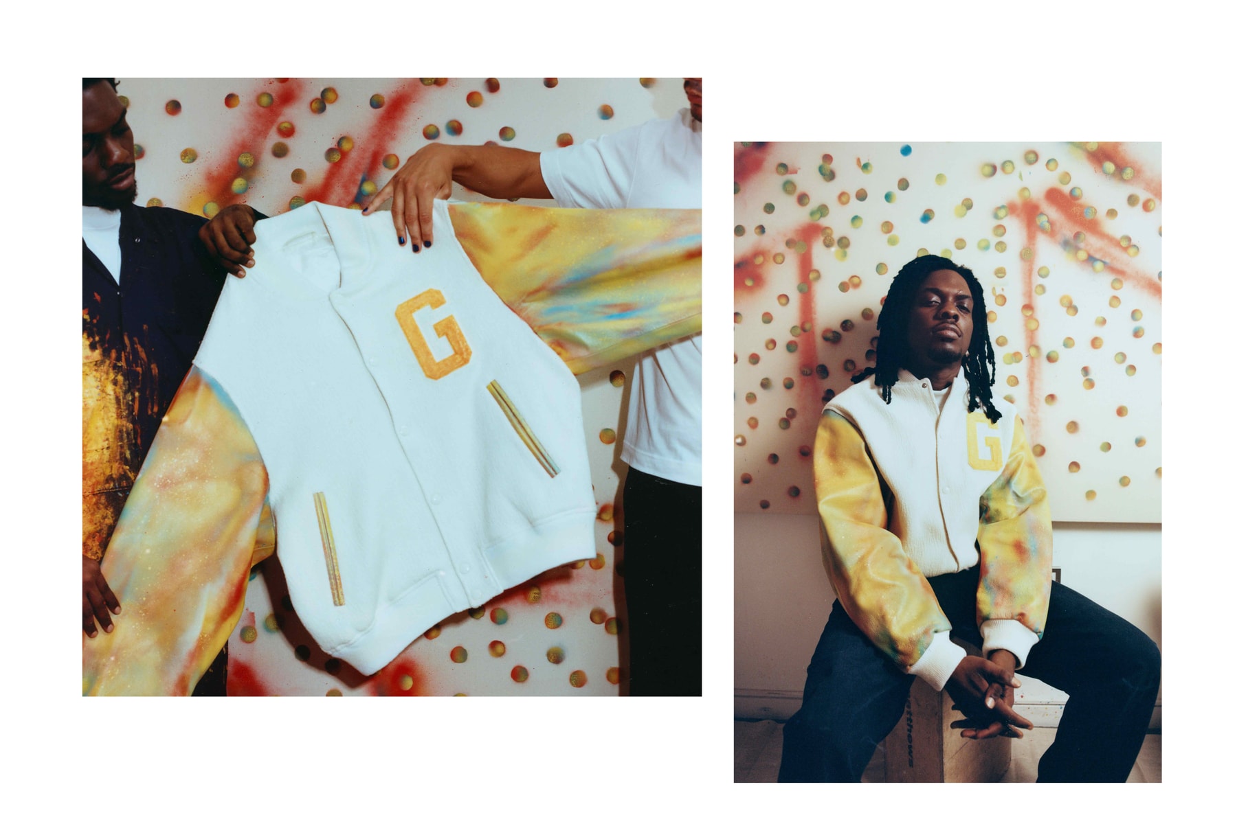 gant varsity jacket ken nwadiogbu harry nuriev kilo kish artist architect performer paris london new york limited edition blank canvas