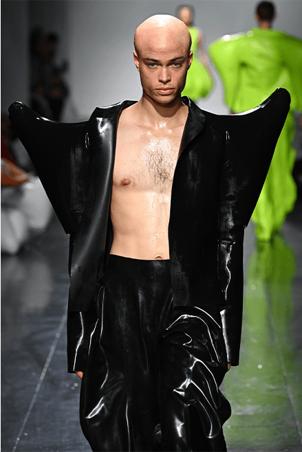 HARRI Spring Summer 2024 London Fashion Week menswear womenswear runway Harikrishnan Keezhathil Surendran Pillai latex sam smith