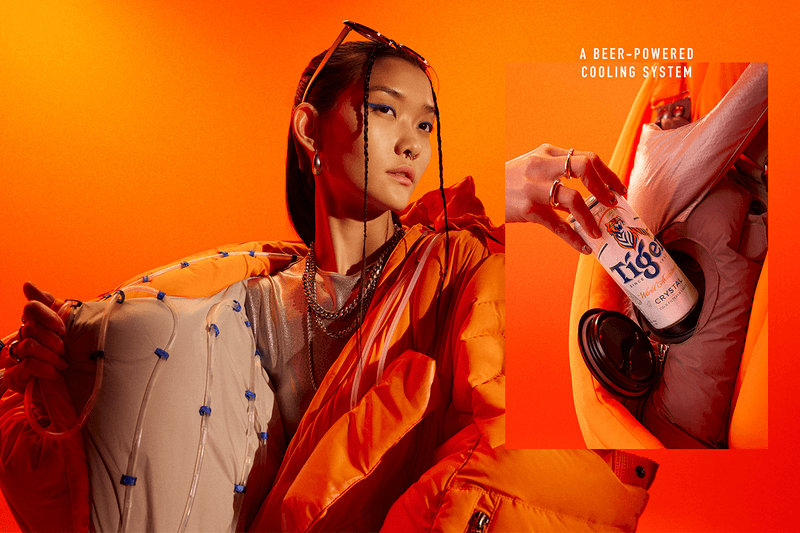 IZZY DU Tiger Beer Summer Puffer Collaboration Interview London uk designer central saint martins Paris fashion week spring summer 2024