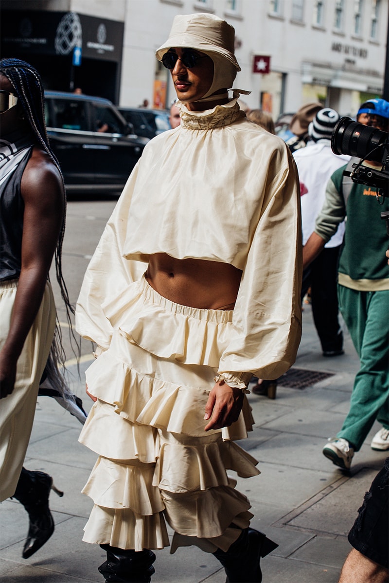 London Fashion Week Street Style SS24 burberry jw anderson mowalola mains skepta burna boy daniel lee