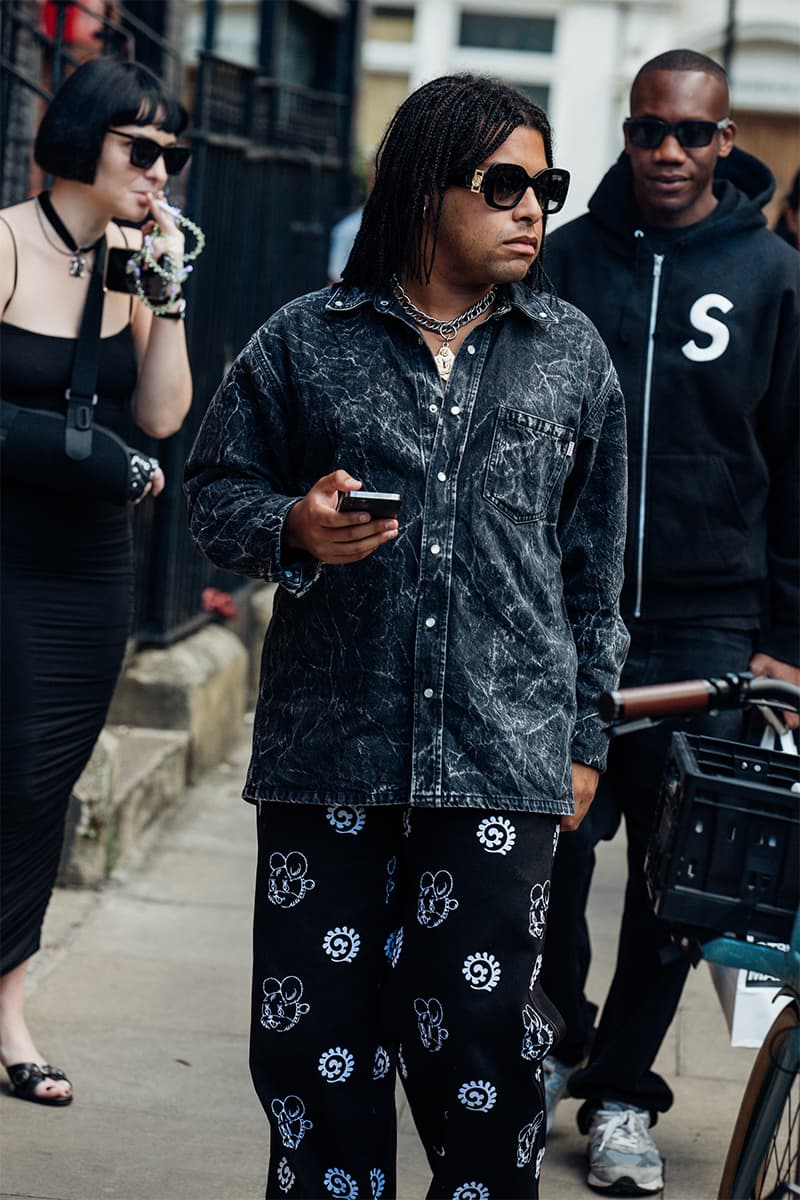 London Fashion Week Street Style SS24 burberry jw anderson mowalola mains skepta burna boy daniel lee