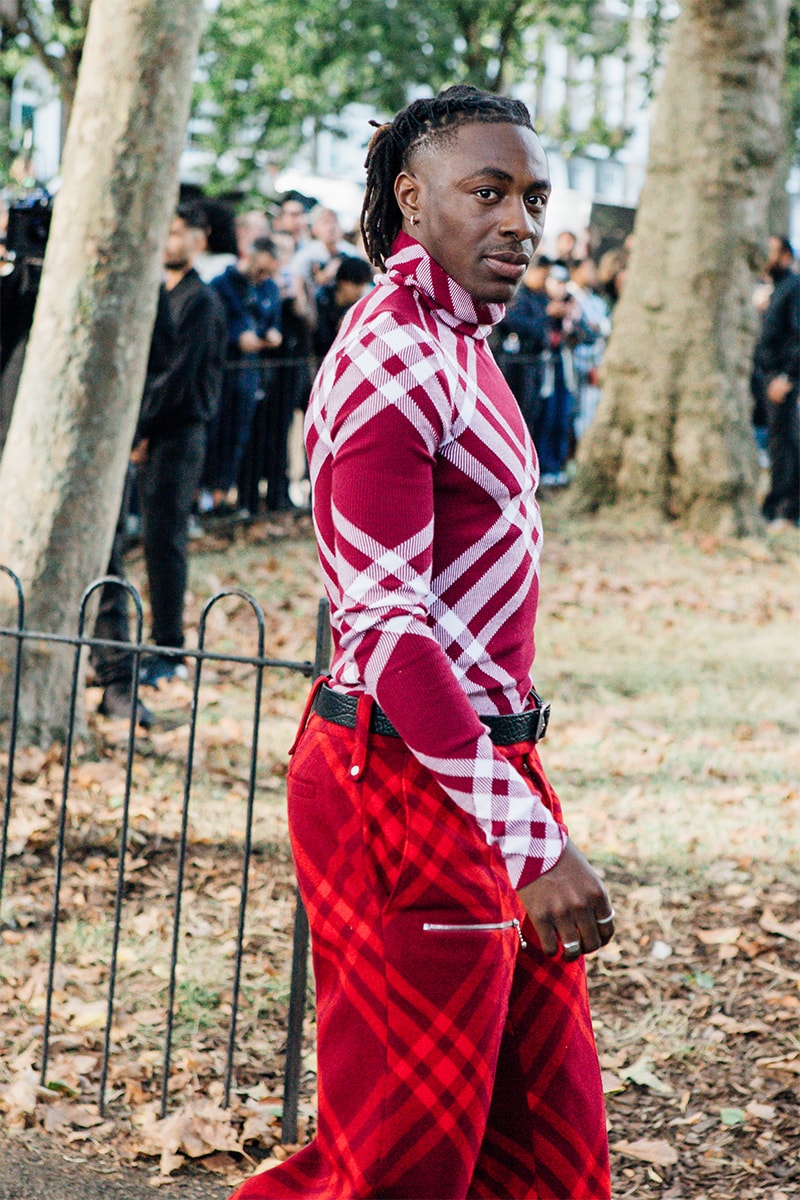 London Fashion Week Street Style SS24 burberry jw anderson mowalola mains skepta burna boy daniel lee