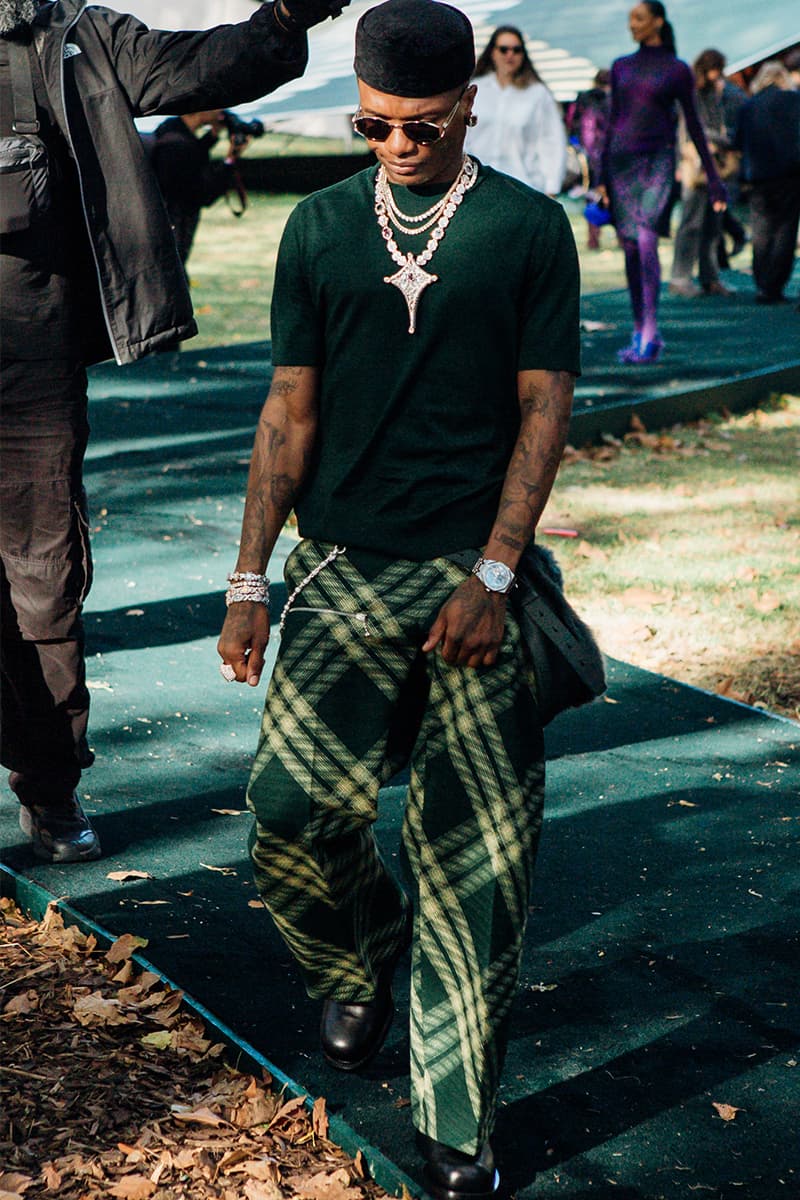 London Fashion Week Street Style SS24 burberry jw anderson mowalola mains skepta burna boy daniel lee