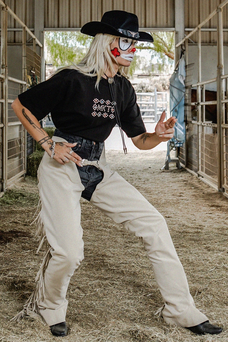 MARKET Looks to the Wild West for Latest Fall 23 Capsule rodeo western romance chinatown horse autumn winter sherpa hoodie jacket short t shirt hat beanie smiley face clown