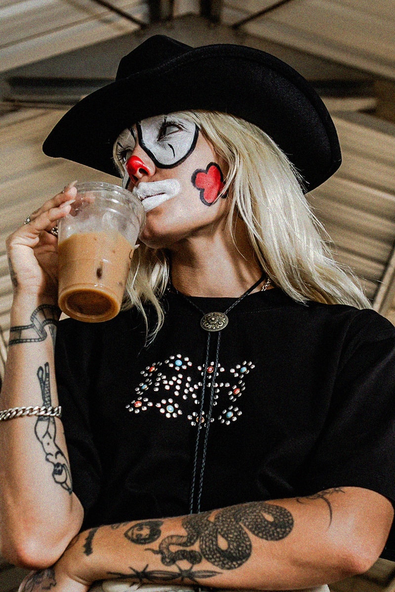 MARKET Looks to the Wild West for Latest Fall 23 Capsule rodeo western romance chinatown horse autumn winter sherpa hoodie jacket short t shirt hat beanie smiley face clown