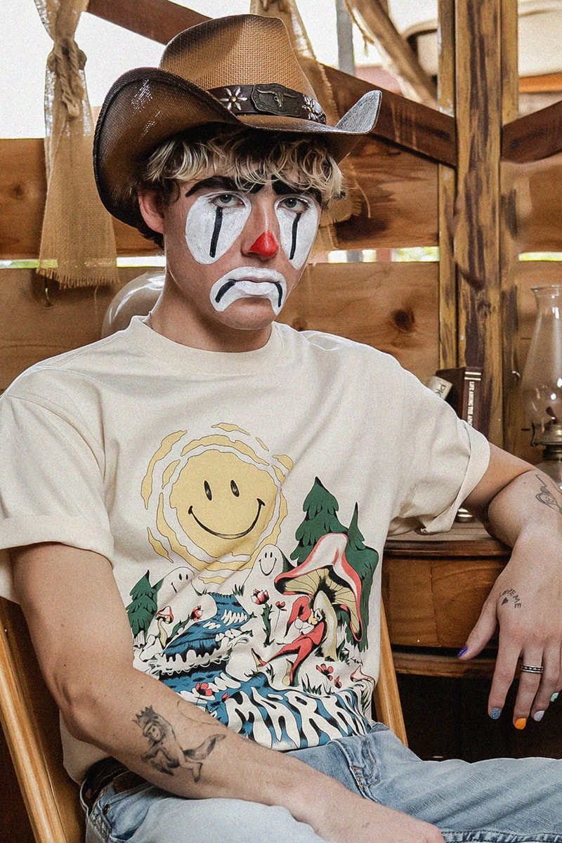 MARKET Looks to the Wild West for Latest Fall 23 Capsule rodeo western romance chinatown horse autumn winter sherpa hoodie jacket short t shirt hat beanie smiley face clown
