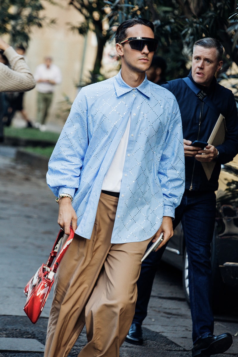 Milan Fashion Week SS24 Street Style prada versace bottega veneta gucci dolce & gabbana ferragamo diesel