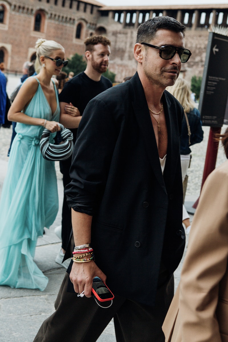 Milan Fashion Week SS24 Street Style prada versace bottega veneta gucci dolce & gabbana ferragamo diesel