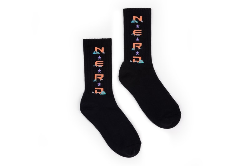 N.E.R.D. and Louis De Guzman Join Forces for N.E.R.D. EXPLORERS CLUB Capsule collection collaboration band music pharrell drop september website space rug headwear socks jacket embroidery tshirt tee shirt top