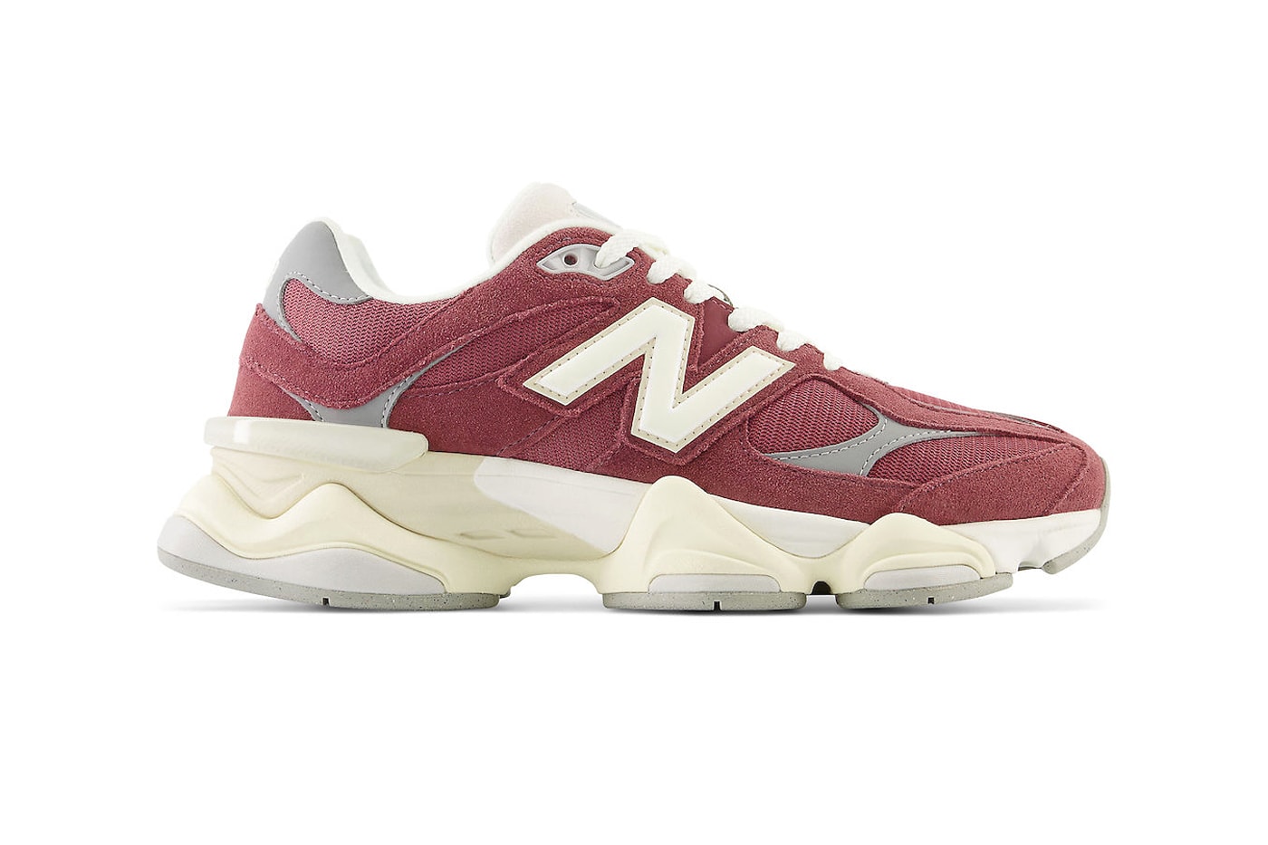 New Balance 9060 Surfaces in "Washed Burgundy" U9060VNA nb dad shoes fall 2023 
