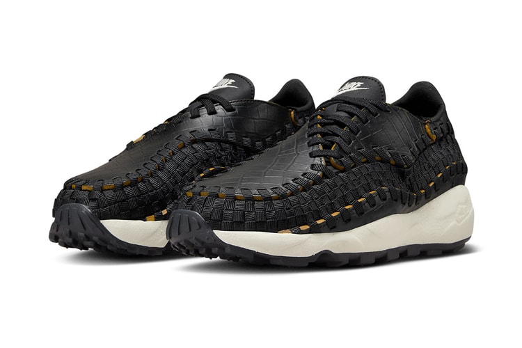 Nike Air Footscape Woven Gets Adorned With Black Crocodile Uppers