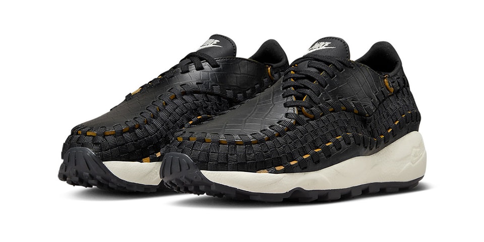 Nike Air Footscape Woven Gets Adorned With Black Crocodile Uppers