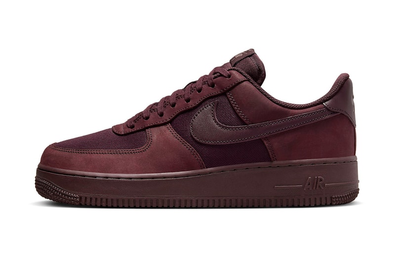 Official Look at the Air Force 1 Low Premium in “Burgundy Crush”
