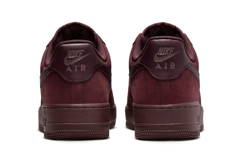 Nike Air Force 1 Low Premium Burgundy Crush FB8876-600 Release Info