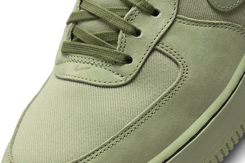 Official Look at the Nike Air Force One Low Premium "Oil Green" FB8876-300 Oil Green/Oil Green-Cargo Khaki Release info af1 everyday sneakers suede twill