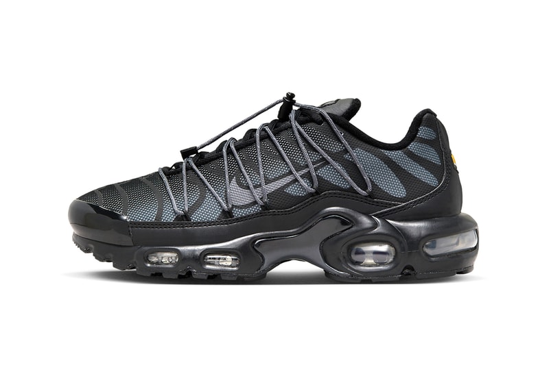 Men's Nike Air Max Plus - Black/White-Metallic Silver 8