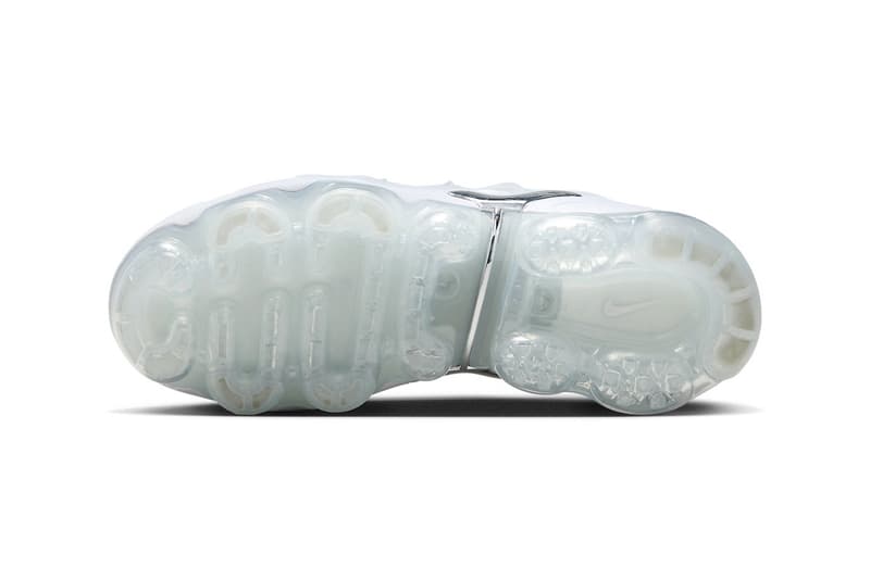 Official Look at the Nike Air VaporMax Plus "White Chrome" FQ8895-100 winter holiday 2023 air max triple white sole unit footwear sneaker