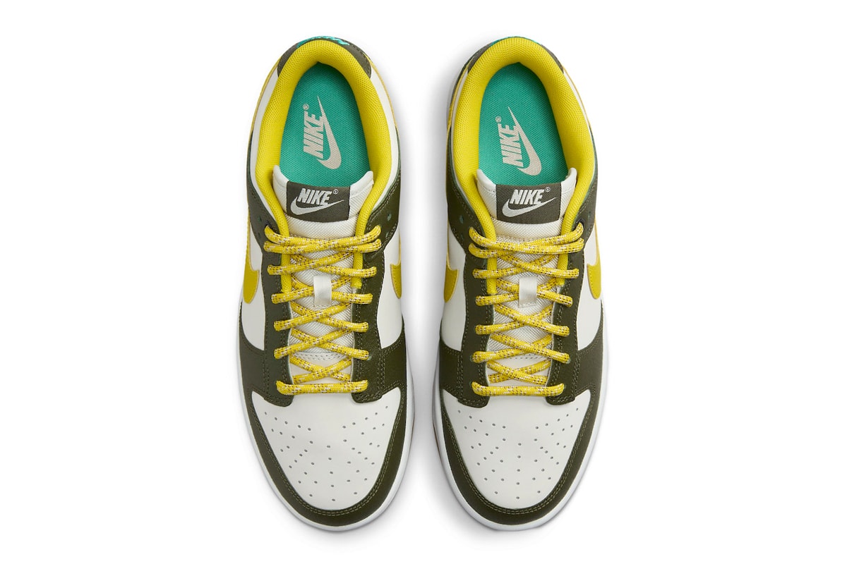 Nike Dunk Low "Cargo Khaki/Vivid Sulfur" Gears up for the Cooler Months FV3629-371 Release info swoosh low top sneakers