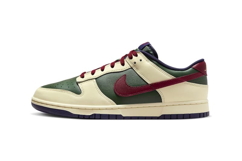 Nike Dunk Low "From Nike, to You" FV8106-361 Release Info Gorge Green/Team Red-Obsidian-Game Royal-Coconut Milk holiday 2023 low top sneakers swoosh