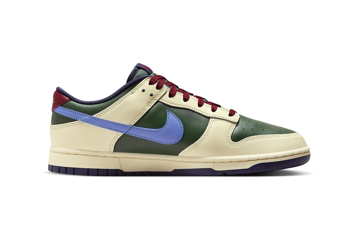Nike Dunk Low "From Nike, to You" FV8106-361 Release Info Gorge Green/Team Red-Obsidian-Game Royal-Coconut Milk holiday 2023 low top sneakers swoosh