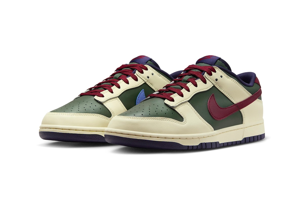 Nike Dunk Low "From Nike, to You" FV8106-361 Release Info Gorge Green/Team Red-Obsidian-Game Royal-Coconut Milk holiday 2023 low top sneakers swoosh
