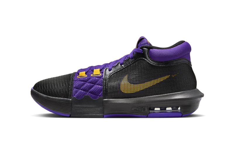 Official Look at the Nike LeBron Witness 8 "Lakers" FB2239-001 Black/University Gold-Field Purple lebron james king james los angeles lakers nba basketball shoes strive for greatness swoosh 