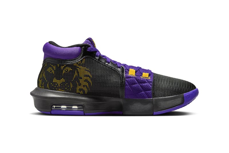 Official Look at the Nike LeBron Witness 8 "Lakers" FB2239-001 Black/University Gold-Field Purple lebron james king james los angeles lakers nba basketball shoes strive for greatness swoosh 