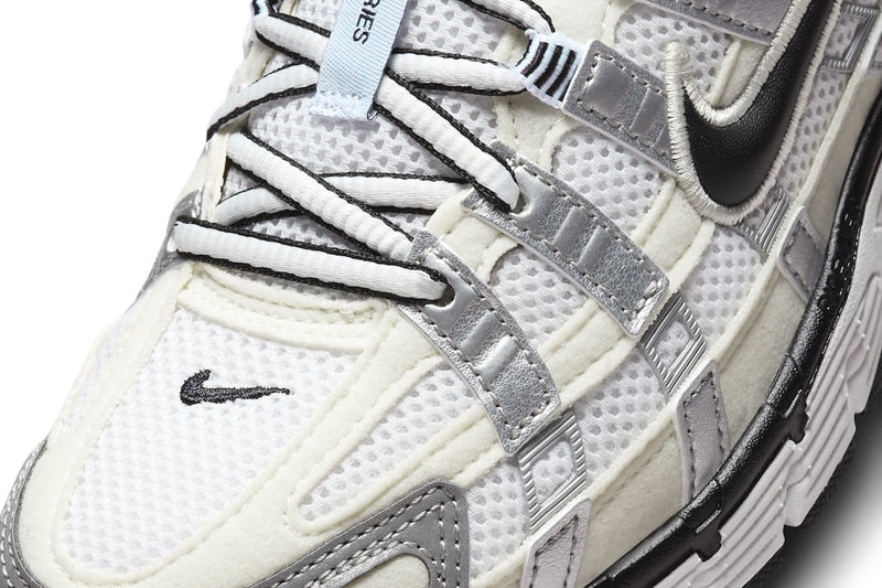 Nike P-6000 Arrives in Coconut Milk and Metallic Silver FV6603-100 technical sneakers swoosh shoes