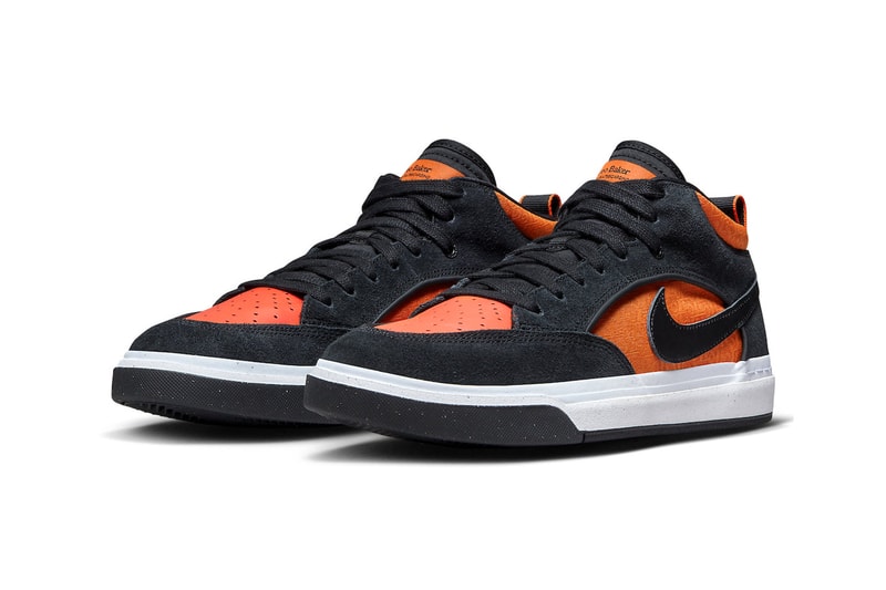 Nike SB React Leo Electro Orange Release Info DX4361-002 Date Buy Price Black Electro Orange Baker