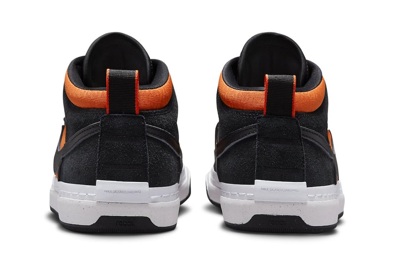 Nike SB React Leo Electro Orange Release Info DX4361-002 Date Buy Price Black Electro Orange Baker