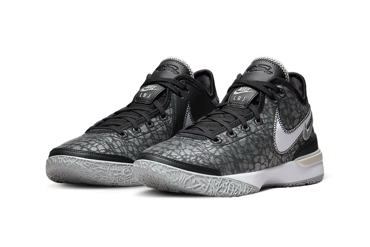 Nike Zoom LeBron NXXT Gen Surfaces in Black and Grey DR8784-005 lebron james nba basketball shoes court king james swoosh strive for greatness los angeles lakers classic shoes