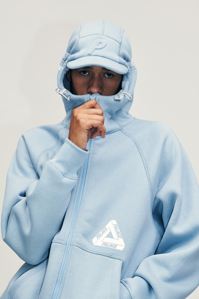 palace skateboards london winter 2023 lookbook drop list official release date info photos price store list buying guide jacket hat t shirt collab coat