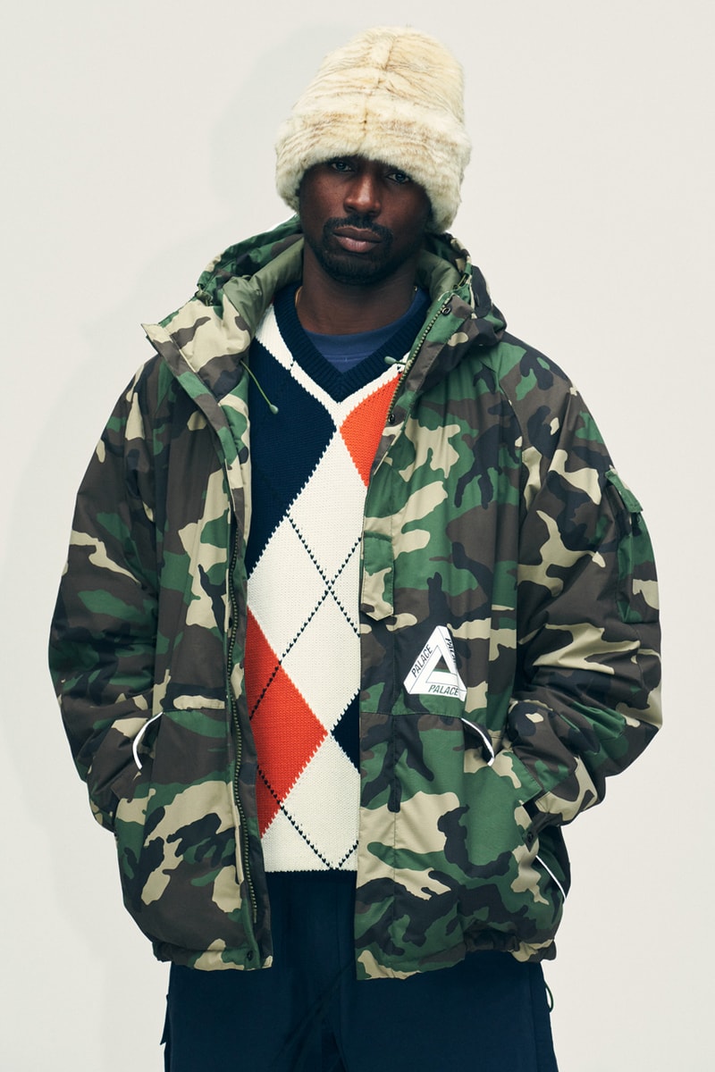 palace skateboards london winter 2023 lookbook drop list official release date info photos price store list buying guide jacket hat t shirt collab coat