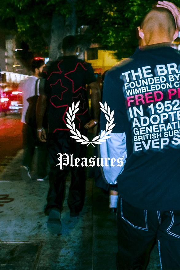 PLEASURES Fred Perry Collaboration uk menswear streetwear Los Angeles