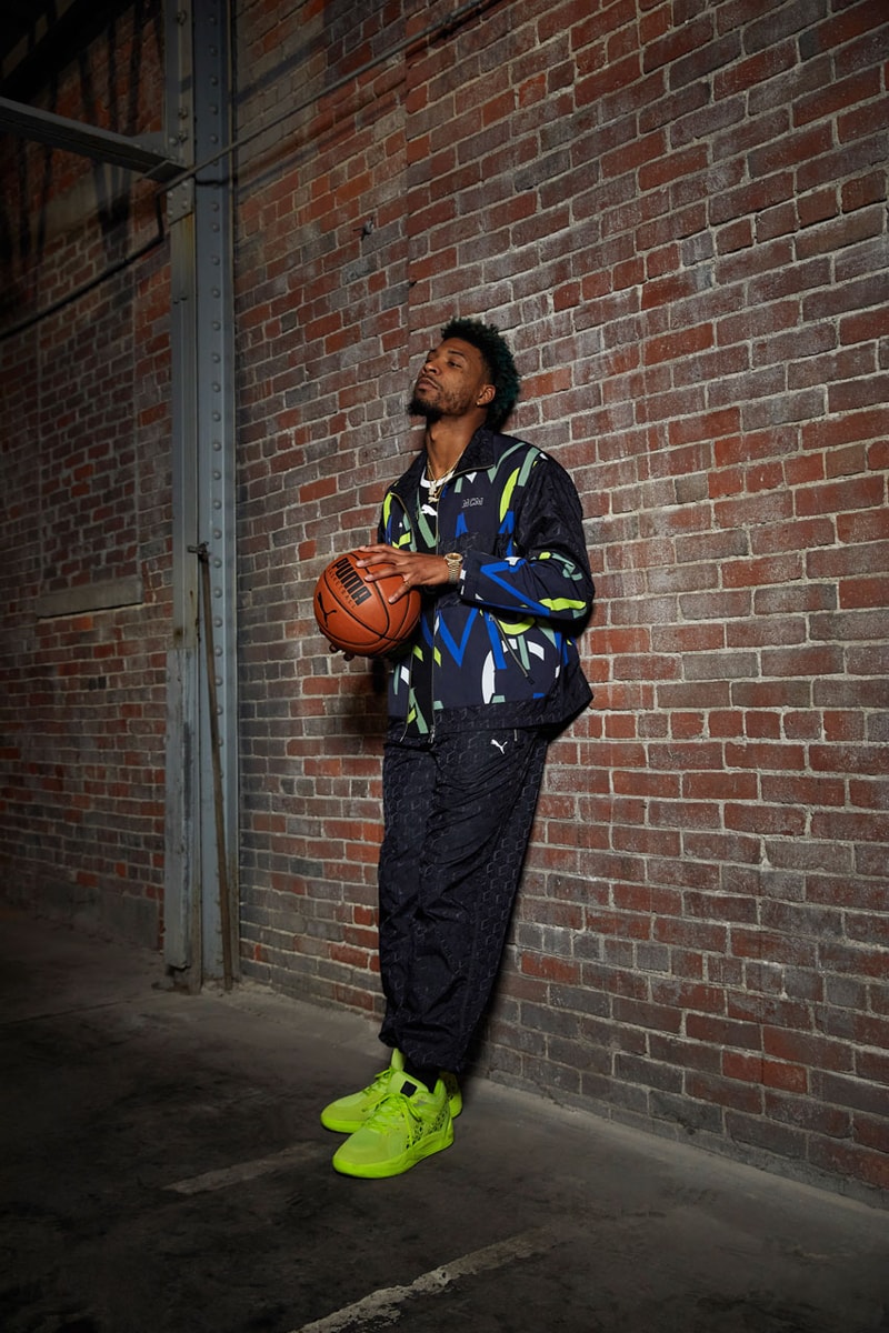 MCM PUMA Hoops Third Final Collaboration Collection Apparel Footwear TRC Blaze Court Shoe
