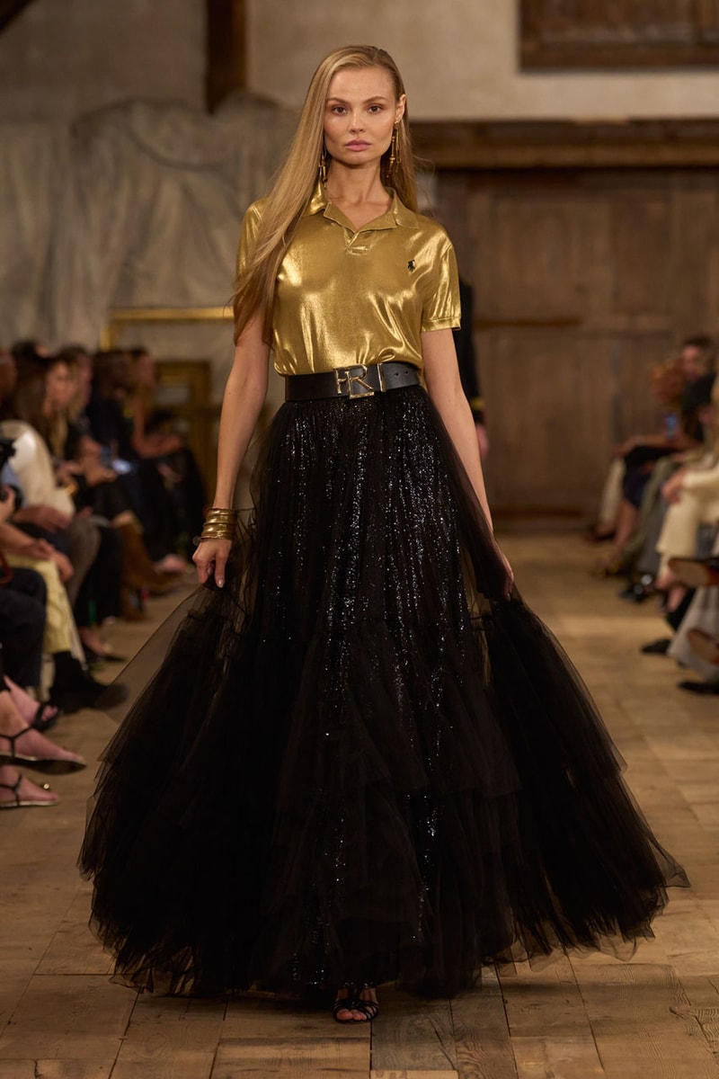 Ralph Lauren Returns to New York Fashion Week With Liquid Gold