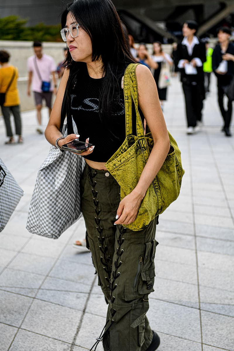 Seoul Fashion Week SS24 Street Style Spring summer 2024 menswear street style casual wear t-shirts oversized pants denim wear new jeans