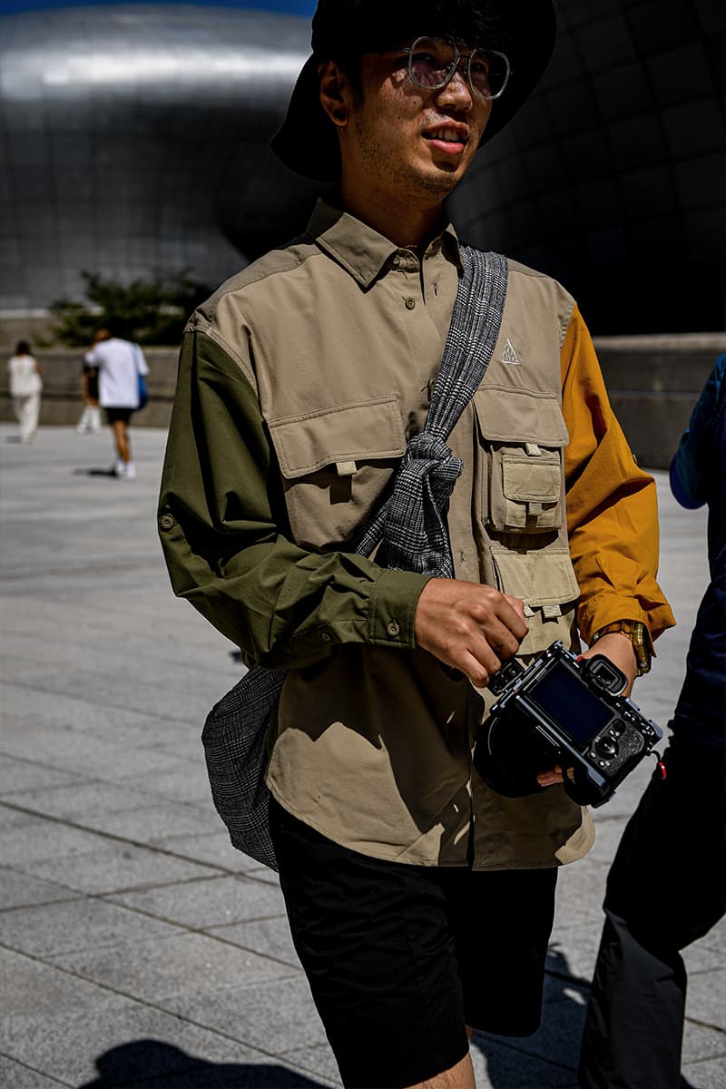 Seoul Fashion Week SS24 Street Style Spring summer 2024 menswear street style casual wear t-shirts oversized pants denim wear new jeans