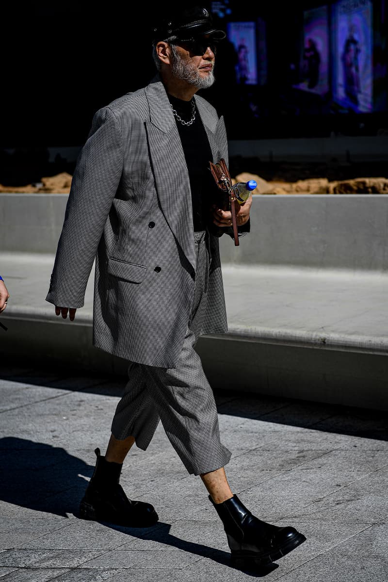 Seoul Fashion Week SS24 Street Style Spring summer 2024 menswear street style casual wear t-shirts oversized pants denim wear new jeans