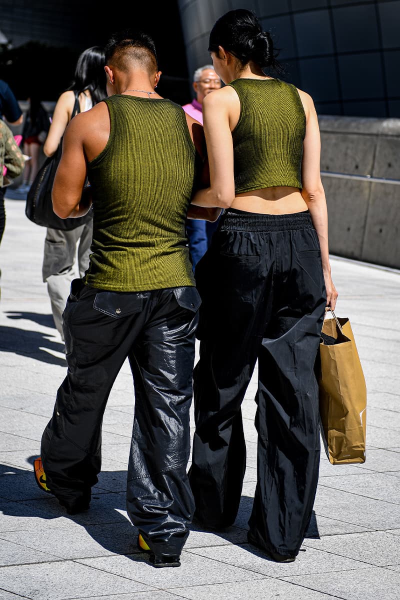 Seoul Fashion Week SS24 Street Style Spring summer 2024 menswear street style casual wear t-shirts oversized pants denim wear new jeans