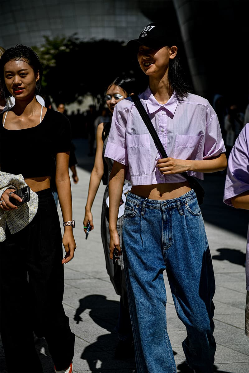 Seoul Fashion Week SS24 Street Style Spring summer 2024 menswear street style casual wear t-shirts oversized pants denim wear new jeans