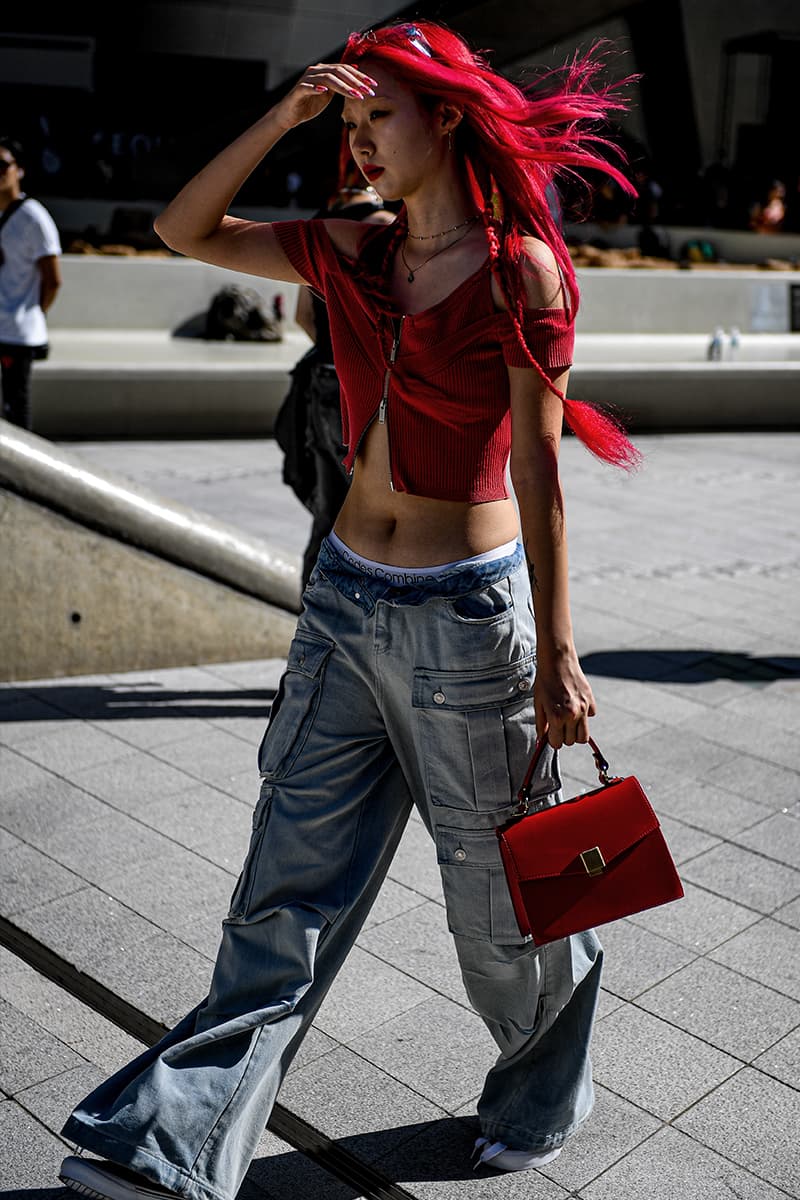 Seoul Fashion Week SS24 Street Style Spring summer 2024 menswear street style casual wear t-shirts oversized pants denim wear new jeans