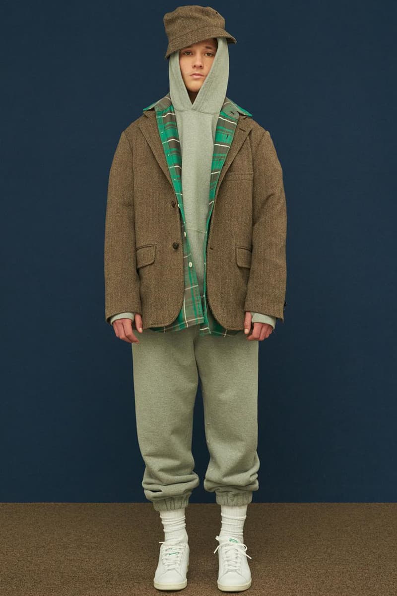 Shinsuke Nakada Debuts "UNLIKELY" New Brand With FW23 Collection carhartt beams japan creative director workwear elevated streetwear hoodie tweed wool parka jacket silhouette fall winter vest outerwear hat tie bucket crewneck shirt pants jeans denim